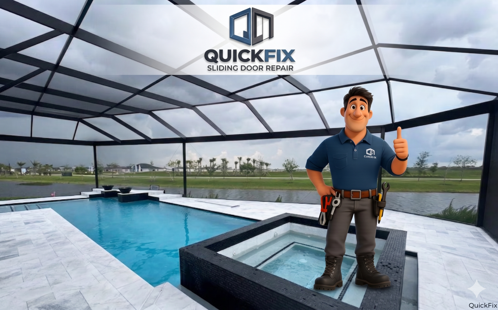 Patio Screen Enclosures - professional sliding door and window repair service by Quick Fix Doors in Miami-Dade