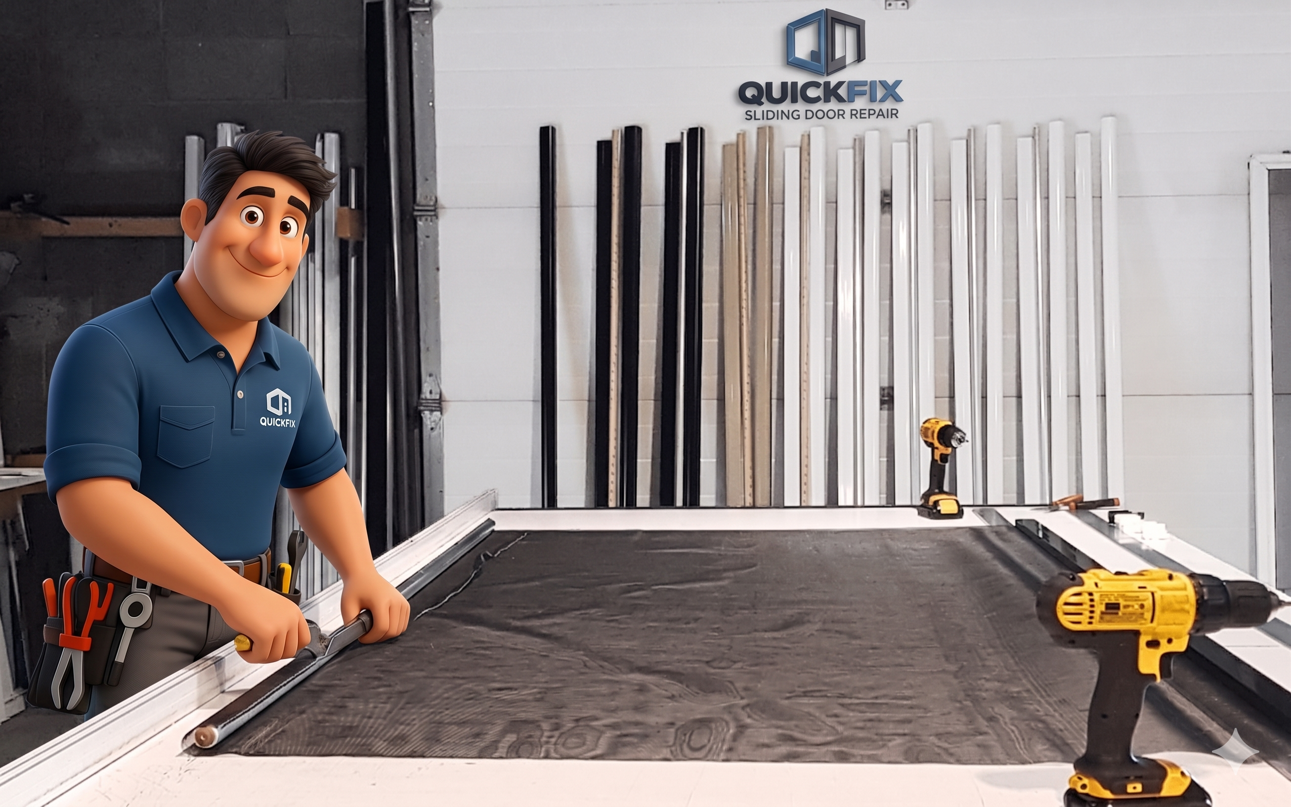 Screen Door Repair - professional sliding door and window repair service by Quick Fix Doors in Miami-Dade