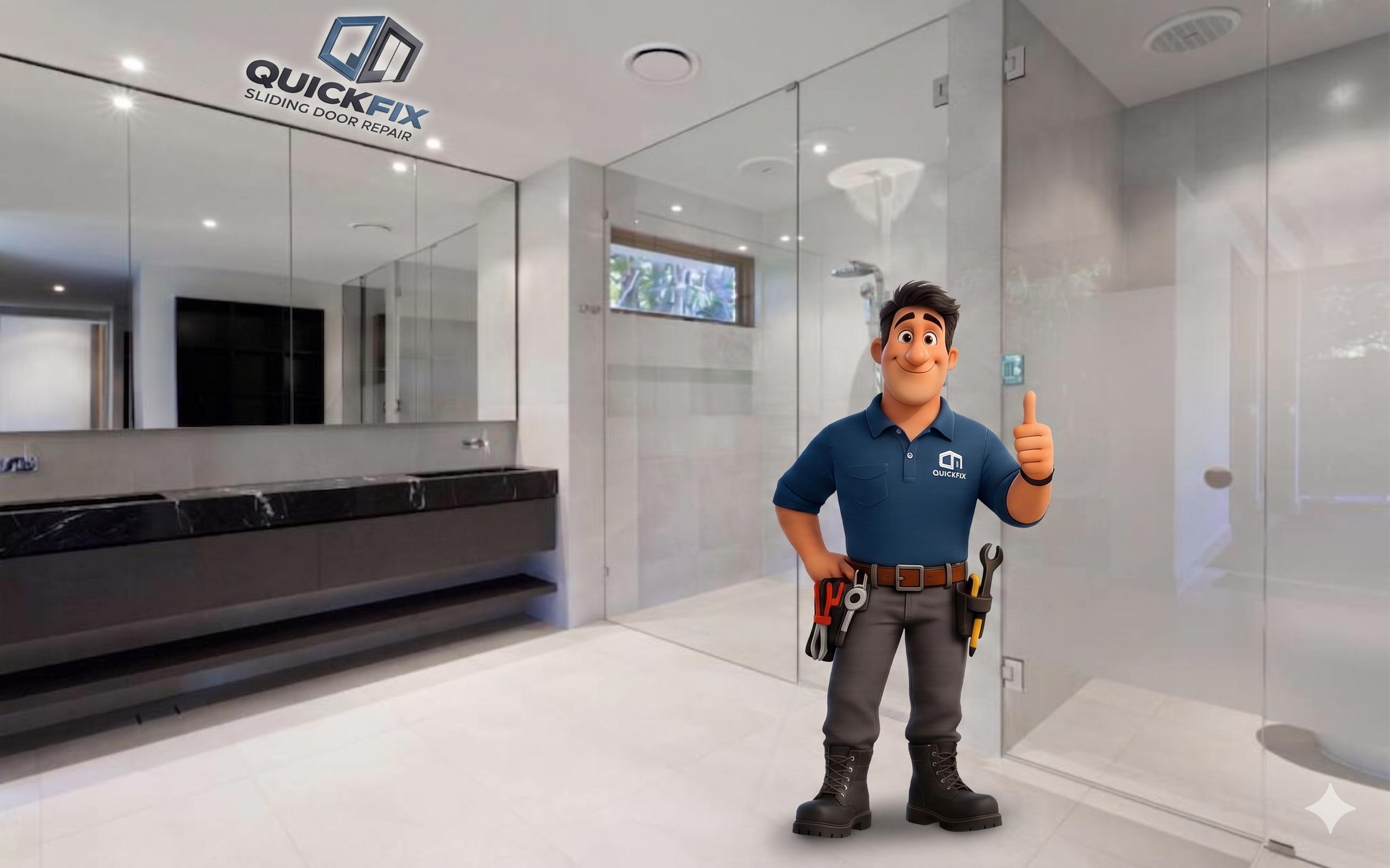 Shower Door Repair - professional sliding door and window repair service by Quick Fix Doors in Miami-Dade