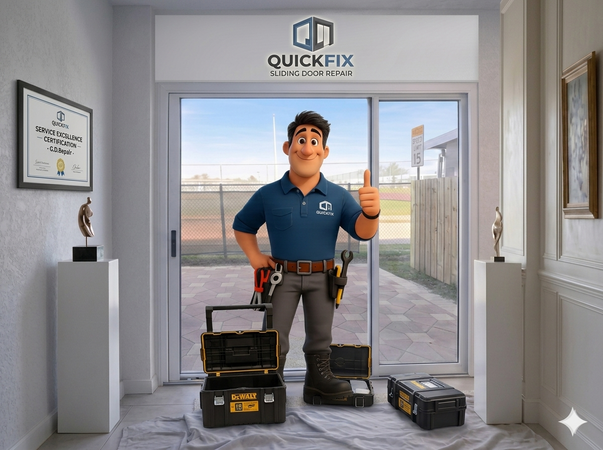 Sliding Door Repair - professional sliding door and window repair service by Quick Fix Doors in Miami-Dade